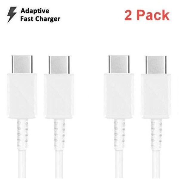 2 Pack 1m till Samsung S23/S22/S21/S20 USB-C To USB-C Kabel 2 Pack 1m till Samsung S23/S22/S21/S20 USB-C To USB-C Kabel