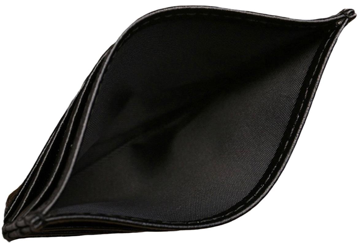 Läder korthållare Plånbok med sedelfack och ID-kortsficka Läder korthållare Plånbok med sedelfack och ID-kortsficka