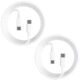 2 Pack 2m iPhone 15 / 16 / 17 Laddare USB-C To USB-C Kabel Vit