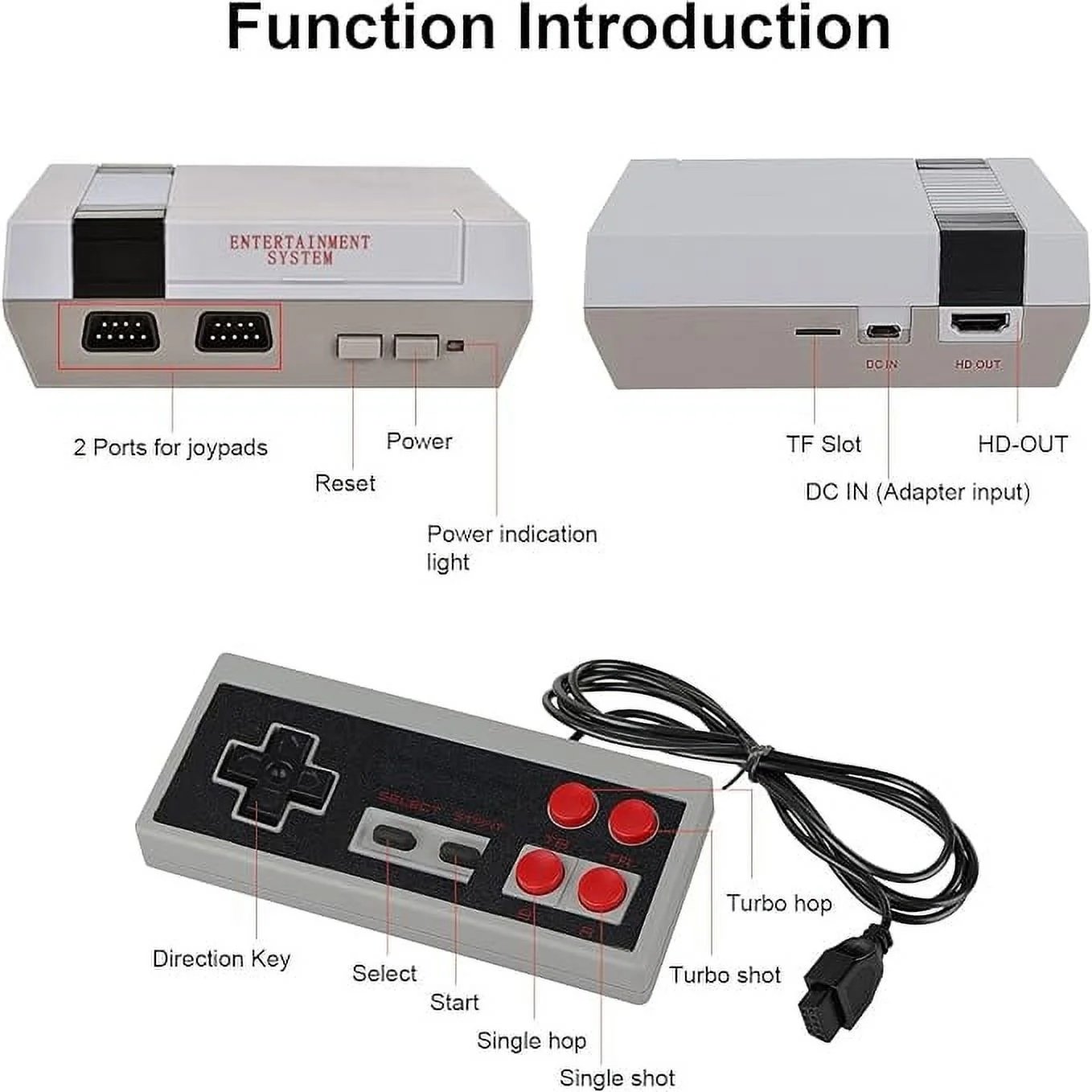 Klassisk Retro Spelkonsol med 620 Inbyggda Spel och AV-utgång Klassisk Retro Spelkonsol med 620 Inbyggda Spel och AV-utgång