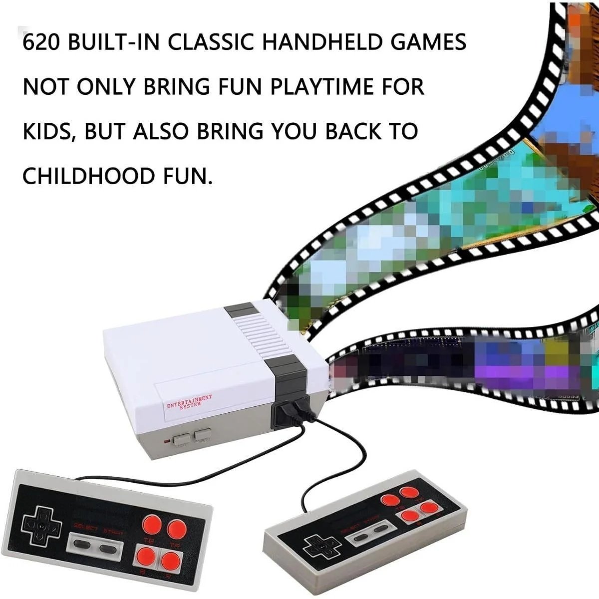 Klassisk Retro Spelkonsol med 620 Inbyggda Spel och AV-utgång Klassisk Retro Spelkonsol med 620 Inbyggda Spel och AV-utgång