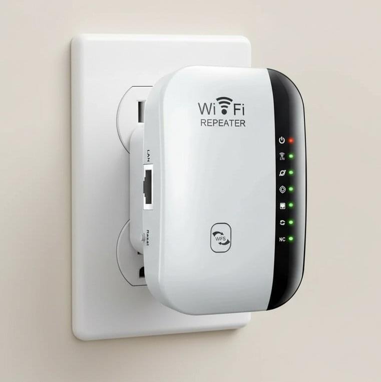 WiFi Förstärkare & Repeater – Signalbooster med Repeater/AP-läge och WPS-funktion