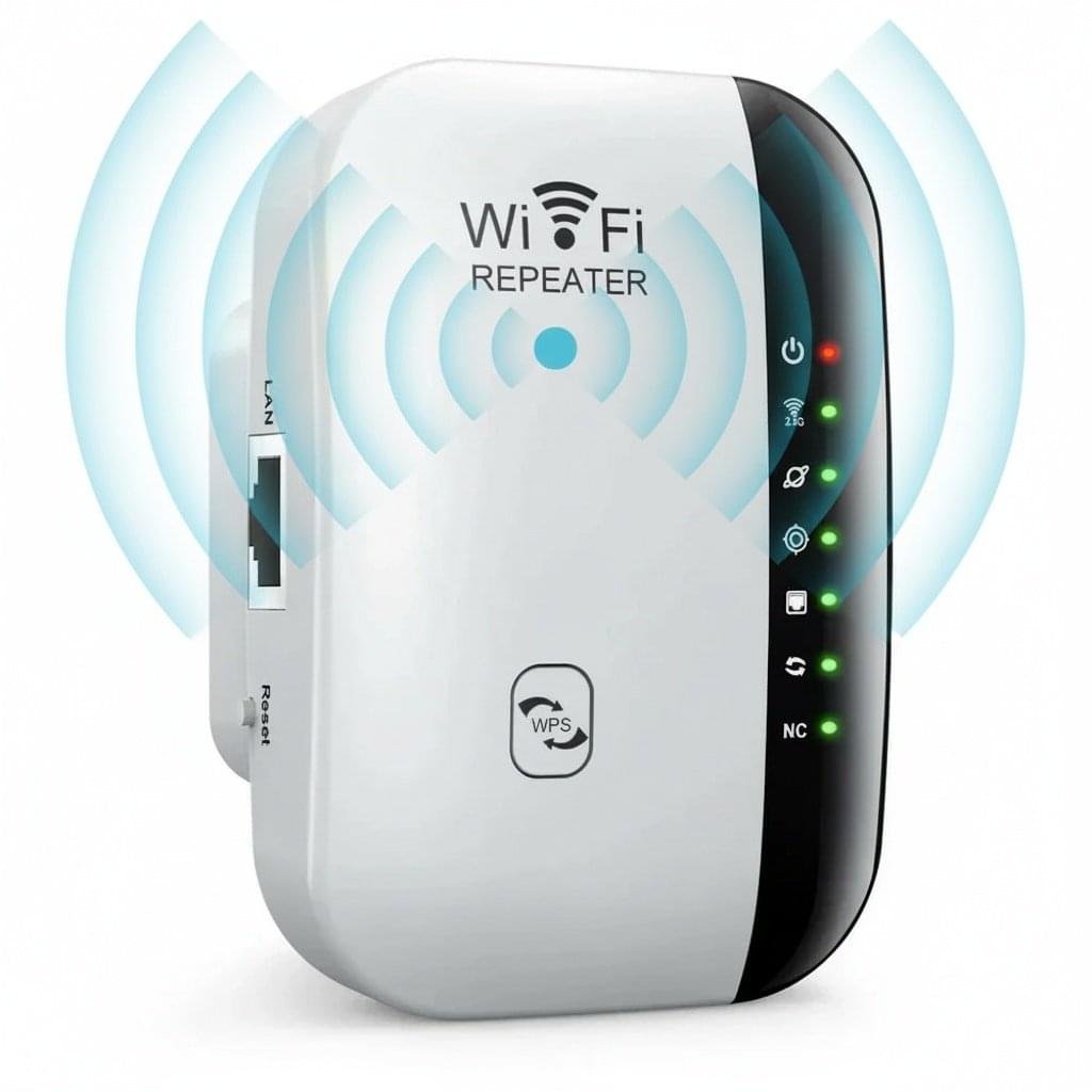 WiFi Förstärkare & Repeater – Signalbooster med Repeater/AP-läge och WPS-funktion