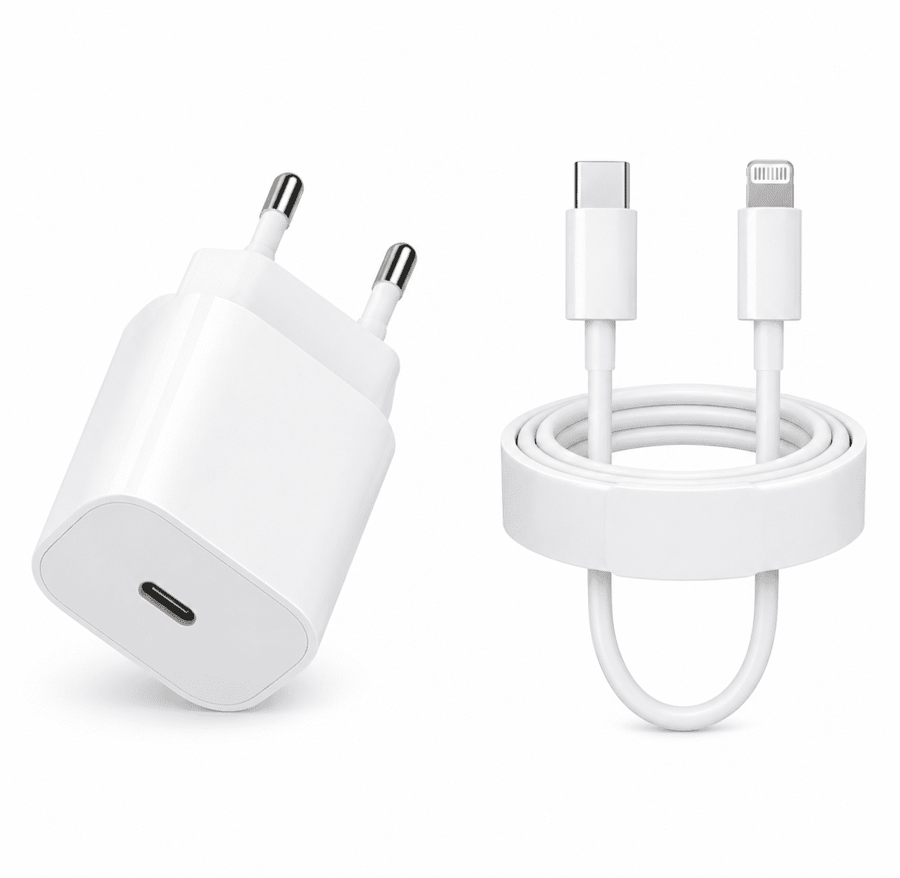 20W snabbladdning till iPhone 11/12/13/14 inkl. 2 m kabel - Bild 1